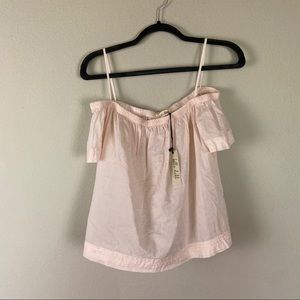 NWT BELLA DAHL Light Pink Off The Shoulder Blouse